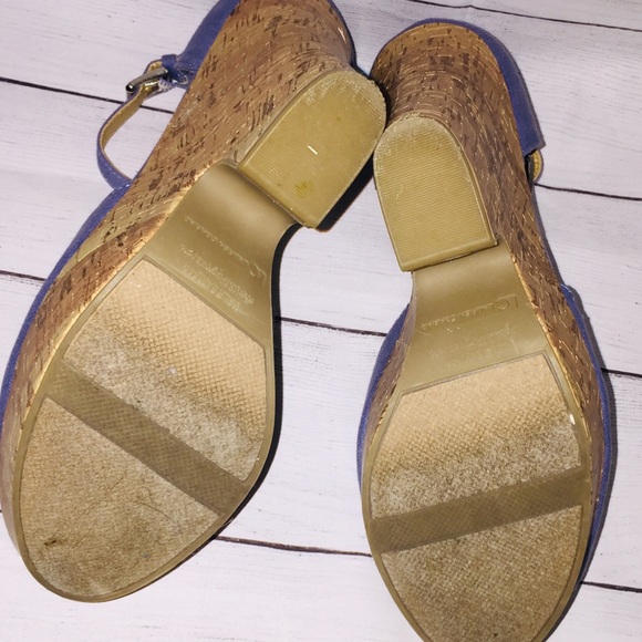 Lauren Conrad Madison Periwinkle wedge sandals - Picture 10 of 12